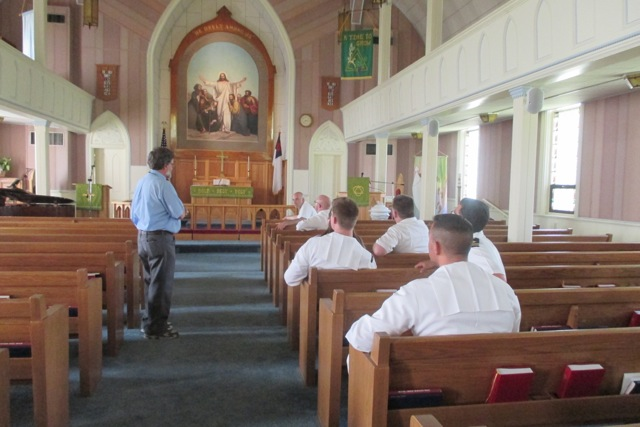 sailors visit BEthany Lutheran Church